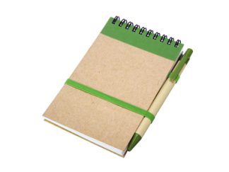Cuaderno ecológico con bolígrafo
