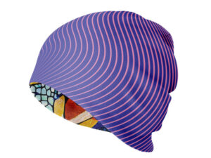 Double-sided cap with full-color sublimation print, an example of corporate customization. From AMGS Group.